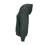 Felpa con cappuccio da donna in cotone biologico 300 g/m² Bondi color verde scuro terza vista