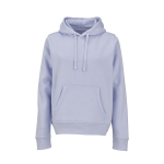 Felpa con cappuccio da donna in cotone biologico 300 g/m² Bondi color azzurro pastello vista frontale