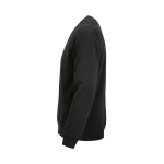Felpa unisex in cotone biologico in pile spazzolato 300 g/m² Waikiki color nero terza vista