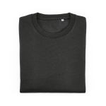 Felpa unisex in cotone biologico in pile spazzolato 300 g/m² Waikiki color nero seconda vista frontale