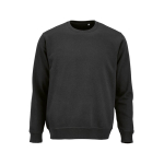 Felpa unisex in cotone biologico in pile spazzolato 300 g/m² Waikiki color nero vista frontale