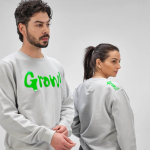 Felpa unisex in cotone biologico in pile spazzolato 300 g/m² Waikiki color grigio chiaro vista ambiente