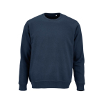 Felpa unisex in cotone biologico in pile spazzolato 300 g/m² Waikiki color blu mare vista frontale