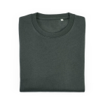 Felpa unisex in cotone biologico in pile spazzolato 300 g/m² Waikiki color verde scuro seconda vista frontale