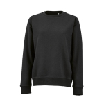Felpa da donna in cotone biologico girocollo 300 g/m² Waikiki color nero vista frontale