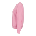 Felpa da donna in cotone biologico girocollo 300 g/m² Waikiki color rosa terza vista