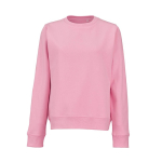 Felpa da donna in cotone biologico girocollo 300 g/m² Waikiki color rosa vista frontale