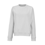 Felpa da donna in cotone biologico girocollo 300 g/m² Waikiki color grigio chiaro vista frontale