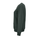 Felpa da donna in cotone biologico girocollo 300 g/m² Waikiki color verde scuro terza vista