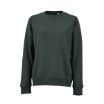Felpa da donna in cotone biologico girocollo 300 g/m² Waikiki color verde scuro vista frontale