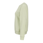 Felpa da donna in cotone biologico girocollo 300 g/m² Waikiki color verde pastello terza vista