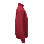 Felpa unisex in cotone biologico con zip 1/4 340g/m² Malibu color bordò seconda vista