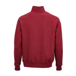 Felpa unisex in cotone biologico con zip 1/4 340g/m² Malibu color bordò vista posteriore