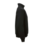 Felpa unisex in cotone biologico con zip 1/4 340g/m² Malibu color nero seconda vista