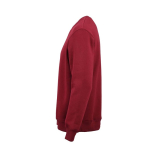 Felpa unisex in cotone biologico con girocollo 340 g/m² Nazaré color bordò terza vista