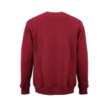 Felpa unisex in cotone biologico con girocollo 340 g/m² Nazaré color bordò vista posteriore