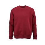 Felpa unisex in cotone biologico con girocollo 340 g/m² Nazaré color bordò vista frontale