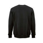 Felpa unisex in cotone biologico con girocollo 340 g/m² Nazaré color nero vista posteriore