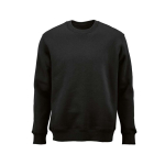 Felpa unisex in cotone biologico con girocollo 340 g/m² Nazaré color nero vista frontale
