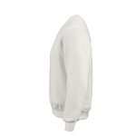 Felpa unisex in cotone biologico con girocollo 340 g/m² Nazaré color bianco terza vista