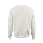 Felpa unisex in cotone biologico con girocollo 340 g/m² Nazaré color bianco vista posteriore