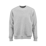 Felpa unisex in cotone biologico con girocollo 340 g/m² Nazaré color grigio jeansato vista frontale