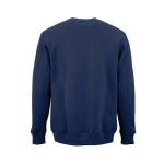 Felpa unisex in cotone biologico con girocollo 340 g/m² Nazaré color blu mare vista posteriore