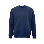 Felpa unisex in cotone biologico con girocollo 340 g/m² Nazaré color blu mare vista frontale