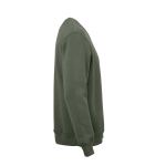 Felpa unisex in cotone biologico con girocollo 340 g/m² Nazaré color verde militare seconda vista