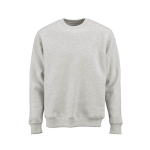 Felpa unisex in cotone biologico con girocollo 340 g/m² Nazaré color grigio chiaro jensato vista frontale