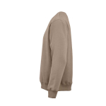 Felpa unisex in cotone biologico con girocollo 340 g/m² Nazaré color marrone chiaro terza vista