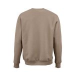 Felpa unisex in cotone biologico con girocollo 340 g/m² Nazaré color marrone chiaro vista posteriore