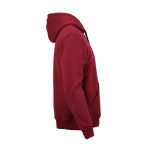 Felpa unisex in cotone biologico con cappuccio 340g/m² Tulum color bordò seconda vista