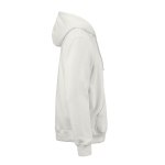 Felpa unisex in cotone biologico con cappuccio 340g/m² Tulum color bianco seconda vista