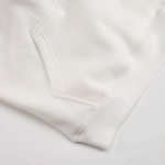 Felpa unisex in cotone biologico con cappuccio 340g/m² Tulum color bianco seconda vista dettaglio