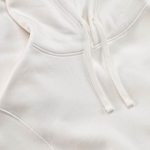 Felpa unisex in cotone biologico con cappuccio 340g/m² Tulum color bianco vista dettaglio