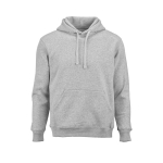 Felpa unisex in cotone biologico con cappuccio 340g/m² Tulum color grigio jeansato vista frontale