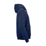 Felpa unisex in cotone biologico con cappuccio 340g/m² Tulum color blu mare seconda vista