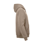 Felpa unisex in cotone biologico con cappuccio 340g/m² Tulum color marrone chiaro seconda vista