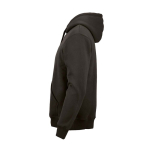 Felpa unisex in cotone biologico con cappuccio 340g/m² Tulum color lilla terza vista