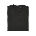 Felpa unisex in cotone biologico con french terry 300 g/m² Capri color nero seconda vista frontale