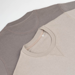 Felpa unisex in cotone biologico con french terry 300 g/m² Capri color grigio vista dettaglio