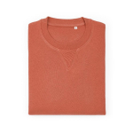 Felpa unisex in cotone biologico con french terry 300 g/m² Capri color arancione seconda vista frontale