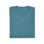 Felpa unisex in cotone biologico con french terry 300 g/m² Capri color blu petrolio seconda vista frontale