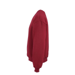 Felpa unisex oversize in cotone biologico 340 g/m² Whitehaven color bordò terza vista