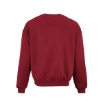 Felpa unisex oversize in cotone biologico 340 g/m² Whitehaven color bordò vista posteriore