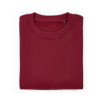 Felpa unisex oversize in cotone biologico 340 g/m² Whitehaven color bordò seconda vista frontale