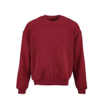 Felpa unisex oversize in cotone biologico 340 g/m² Whitehaven color bordò vista frontale
