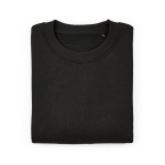 Felpa unisex oversize in cotone biologico 340 g/m² Whitehaven color nero seconda vista frontale