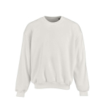 Felpa unisex oversize in cotone biologico 340 g/m² Whitehaven color bianco vista frontale